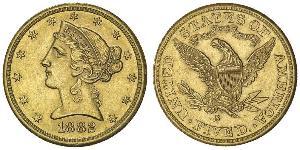 5 Dollar 美利堅合眾國 (1776 - ) 金 