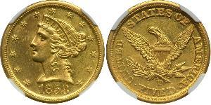 5 Dollar 美利堅合眾國 (1776 - ) 金 