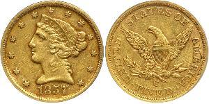 5 Dollar 美利堅合眾國 (1776 - ) 金 