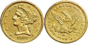5 Dollar 美利堅合眾國 (1776 - ) 金 