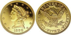 5 Dollar 美利堅合眾國 (1776 - ) 金 