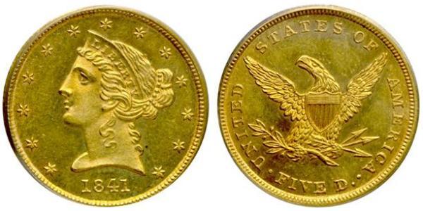 5 Dollar 美利堅合眾國 (1776 - ) 金 