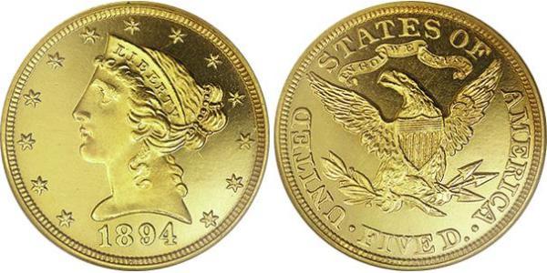 5 Dollar 美利堅合眾國 (1776 - ) 金 