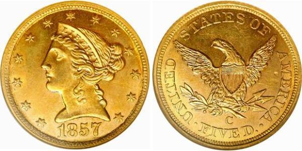 5 Dollar 美利堅合眾國 (1776 - ) 金 