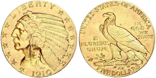 5 Dollar 美利堅合眾國 (1776 - ) 金 