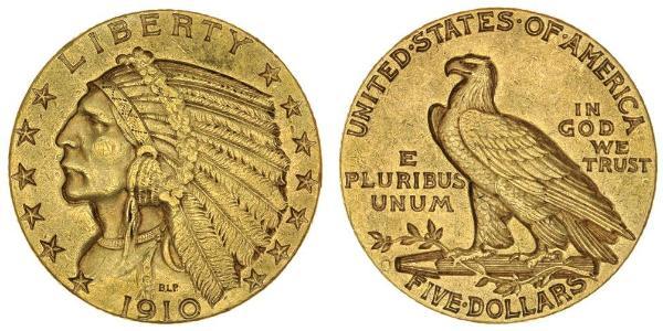 5 Dollar 美利堅合眾國 (1776 - ) 金 