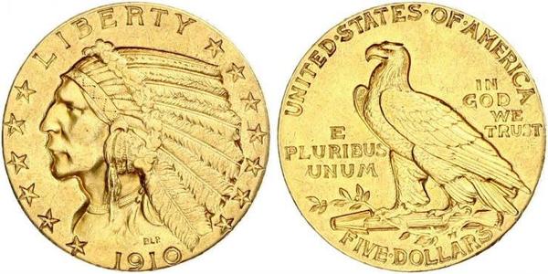5 Dollar 美利堅合眾國 (1776 - ) 金 