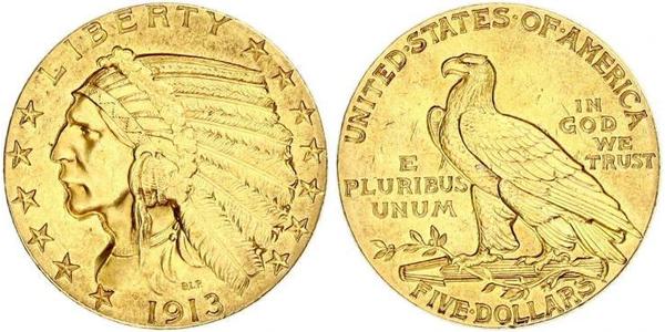 5 Dollar 美利堅合眾國 (1776 - ) 金 