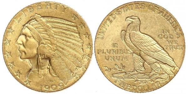 5 Dollar 美利堅合眾國 (1776 - ) 金 
