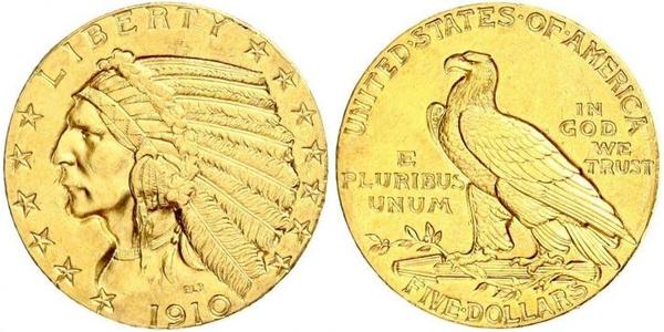 5 Dollar 美利堅合眾國 (1776 - ) 金 