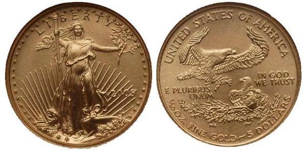 5 Dollar 美利堅合眾國 (1776 - ) 金 