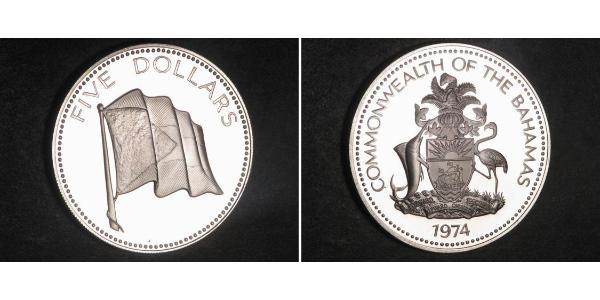 5 Dollar Bahamas 銀 