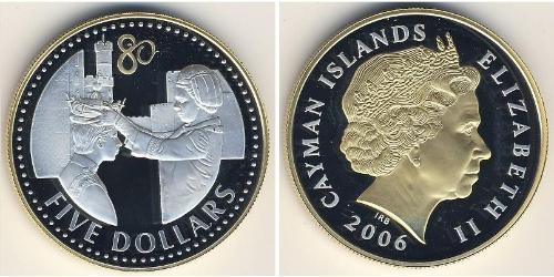 5 Dollar Cayman Islands 銀 