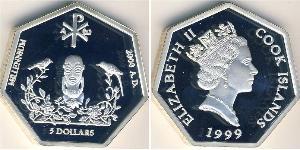 5 Dollar Cook Islands 銀 
