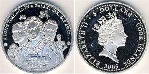 5 Dollar Cook Islands 銀 