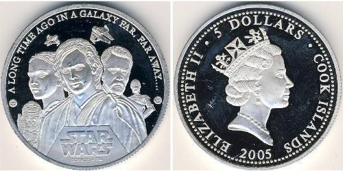 5 Dollar Cook Islands 銀 