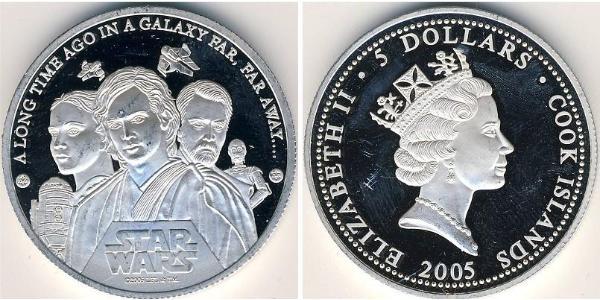 5 Dollar Cook Islands 銀 