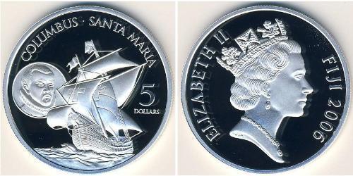 5 Dollar Fiji 銀 