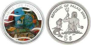 5 Dollar Palau 銀 