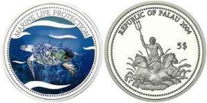 5 Dollar Palau 銀 