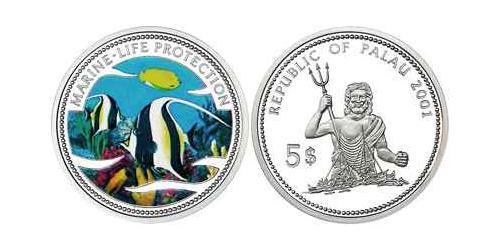 5 Dollar Palau 銀 