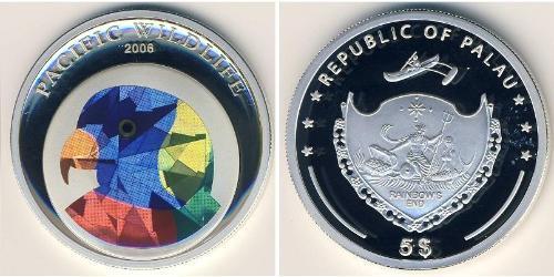 5 Dollar Palau 銀 