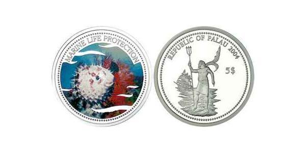 5 Dollar Palau 銀 