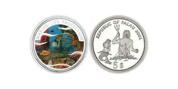 5 Dollar Palau 銀 