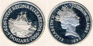 5 Dollar Solomon Islands 銀 
