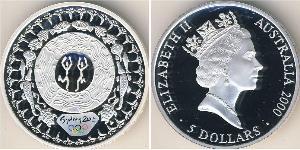 5 Dollar 澳大利亚 銀 伊丽莎白二世 (1926-2022)