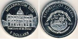 5 Dollar Liberia 镍/銅 