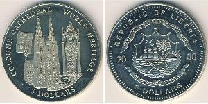 5 Dollar Liberia 銅/镍 