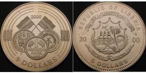 5 Dollar Liberia 銅/镍 