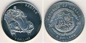 5 Dollar Liberia 銅/镍 