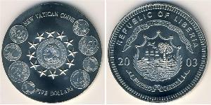 5 Dollar Liberia 銅/镍 