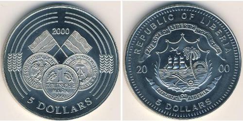 5 Dollar Liberia 銅/镍 