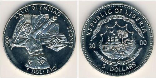 5 Dollar Liberia 銅/镍 