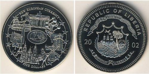 5 Dollar Liberia 銅/镍 