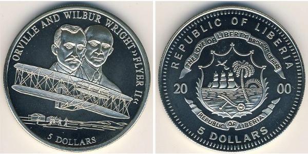 5 Dollar Liberia 銅/镍 
