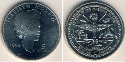 5 Dollar Marshall Islands 镍/銅 Marilyn Monroe(1926 -1962)