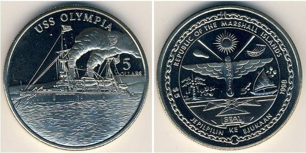5 Dollar Marshall Islands 銅/镍 