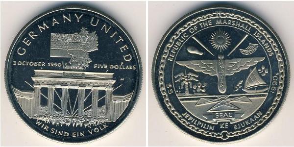 5 Dollar Marshall Islands 銅/镍 