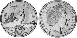 5 Dollar 澳大利亚 黃銅 伊丽莎白二世 (1926-2022)