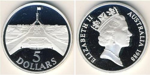 5 Dollaro Australia (1939 - ) Argento 