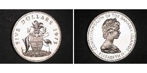 5 Dollaro Bahamas Argento Elisabetta II (1926-2022)