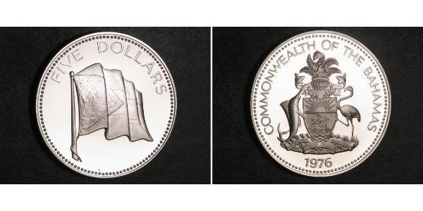 5 Dollaro Bahamas Argento 