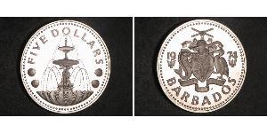 5 Dollaro Barbados Argento 