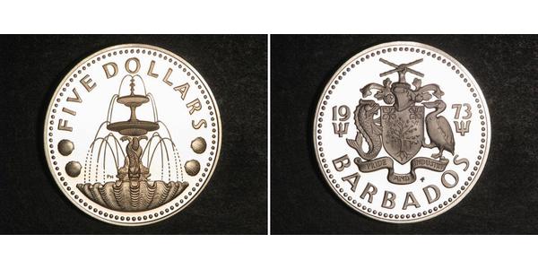 5 Dollaro Barbados Argento 