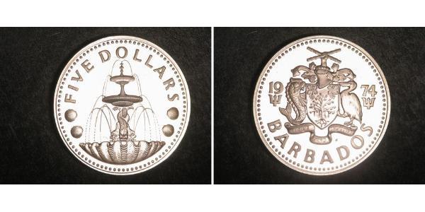 5 Dollaro Barbados Argento 