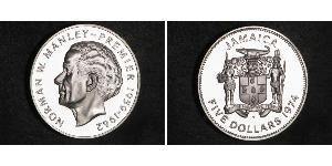 5 Dollaro Giamaica (1962 - ) Argento 